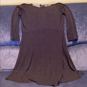 Black and green print dress